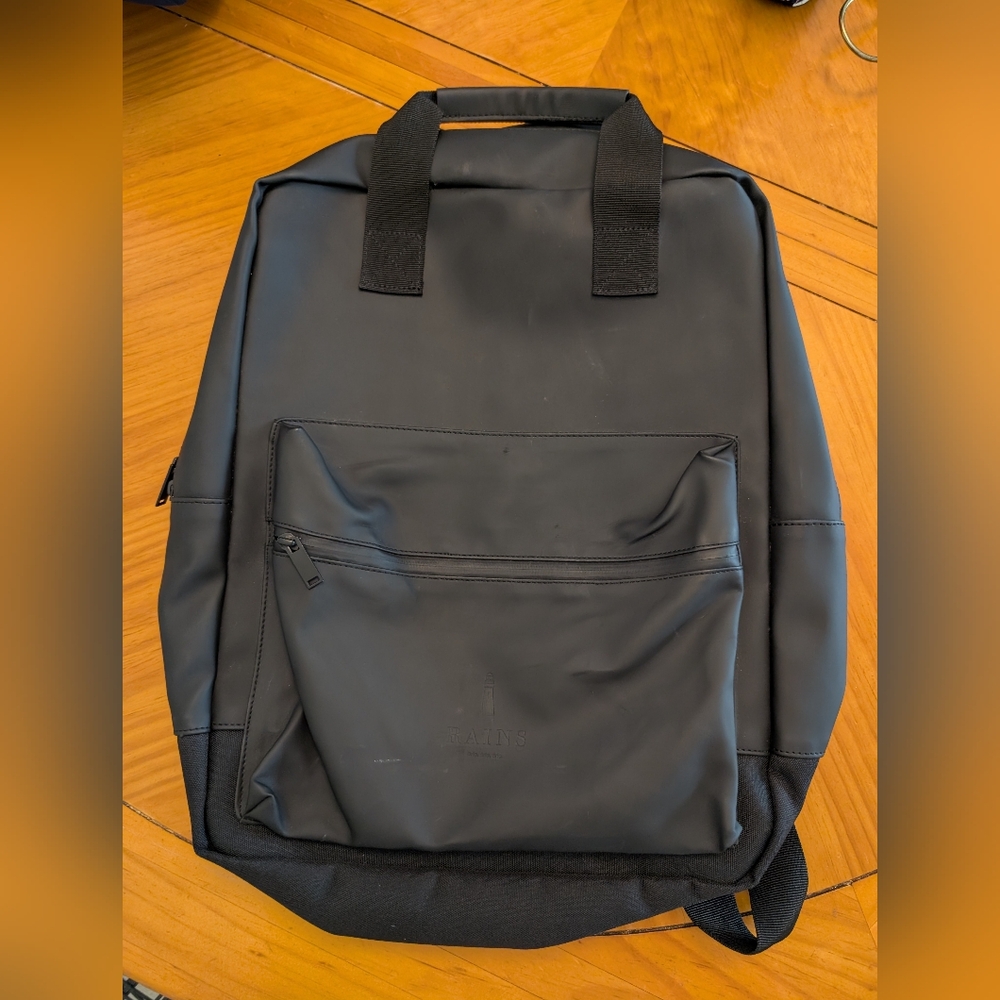 Rains Black Backpack